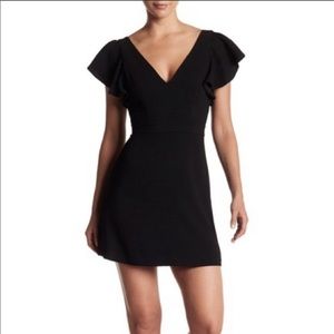 Ruffled Sleeve Mini Dress